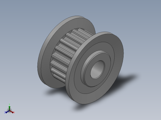 标准型梯形齿同步带轮MXL型_SMXLHC-19-019-dc4-A正等轴测缩略图