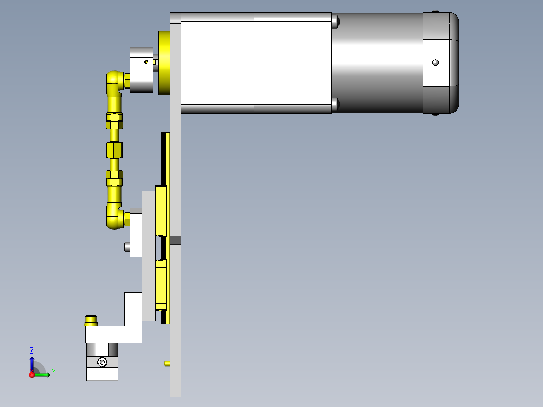 高速高精度切割组件右视图