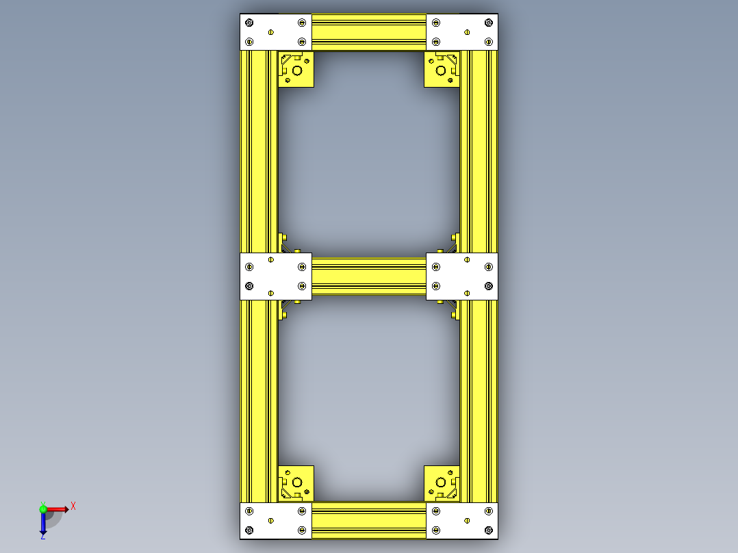 加长精密滑台俯视图