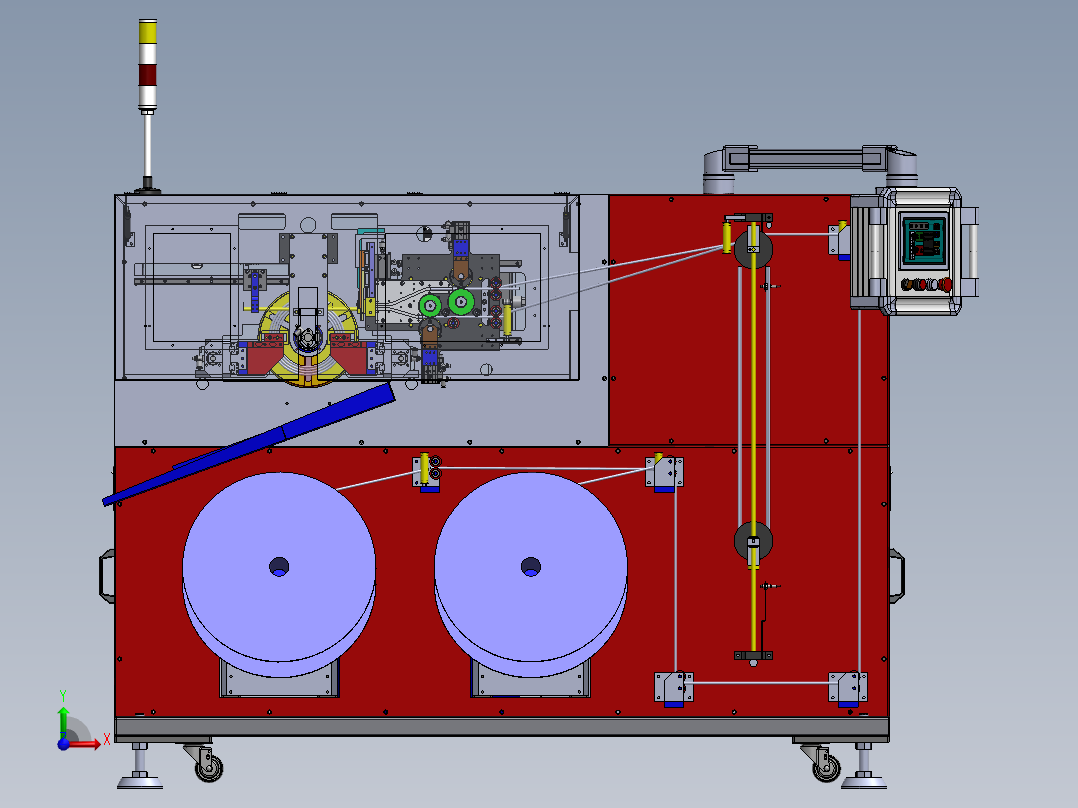 自动导管绕管焊接机含工程图sw18可编辑前视图