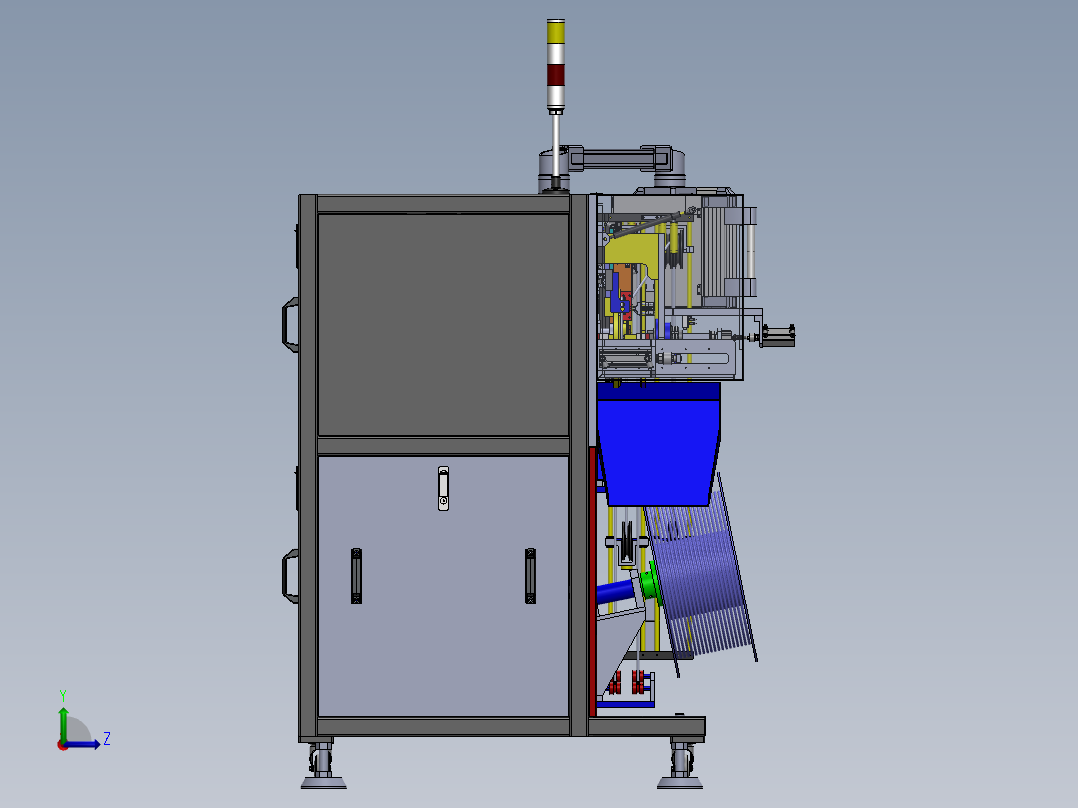自动导管绕管焊接机含工程图sw18可编辑左视图