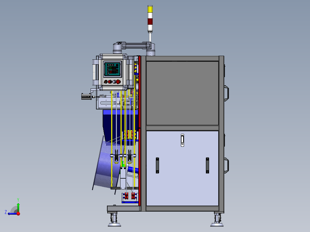 自动导管绕管焊接机含工程图sw18可编辑右视图