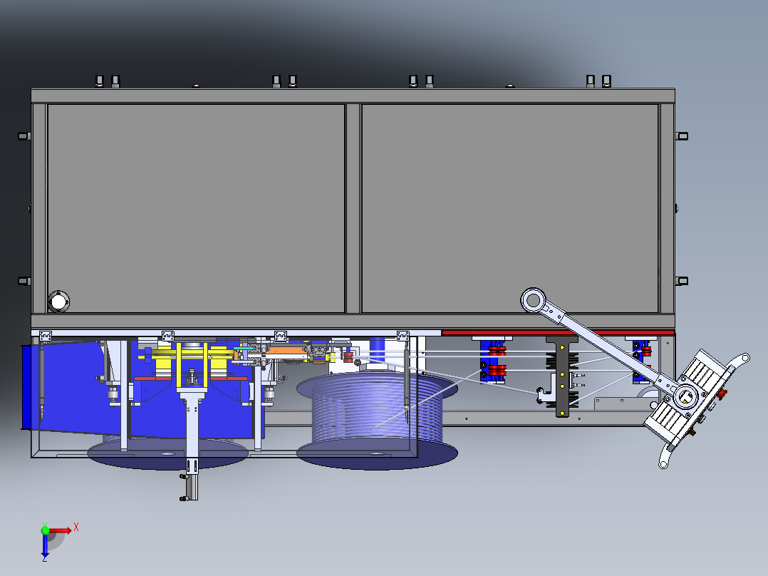 自动导管绕管焊接机含工程图sw18可编辑俯视图