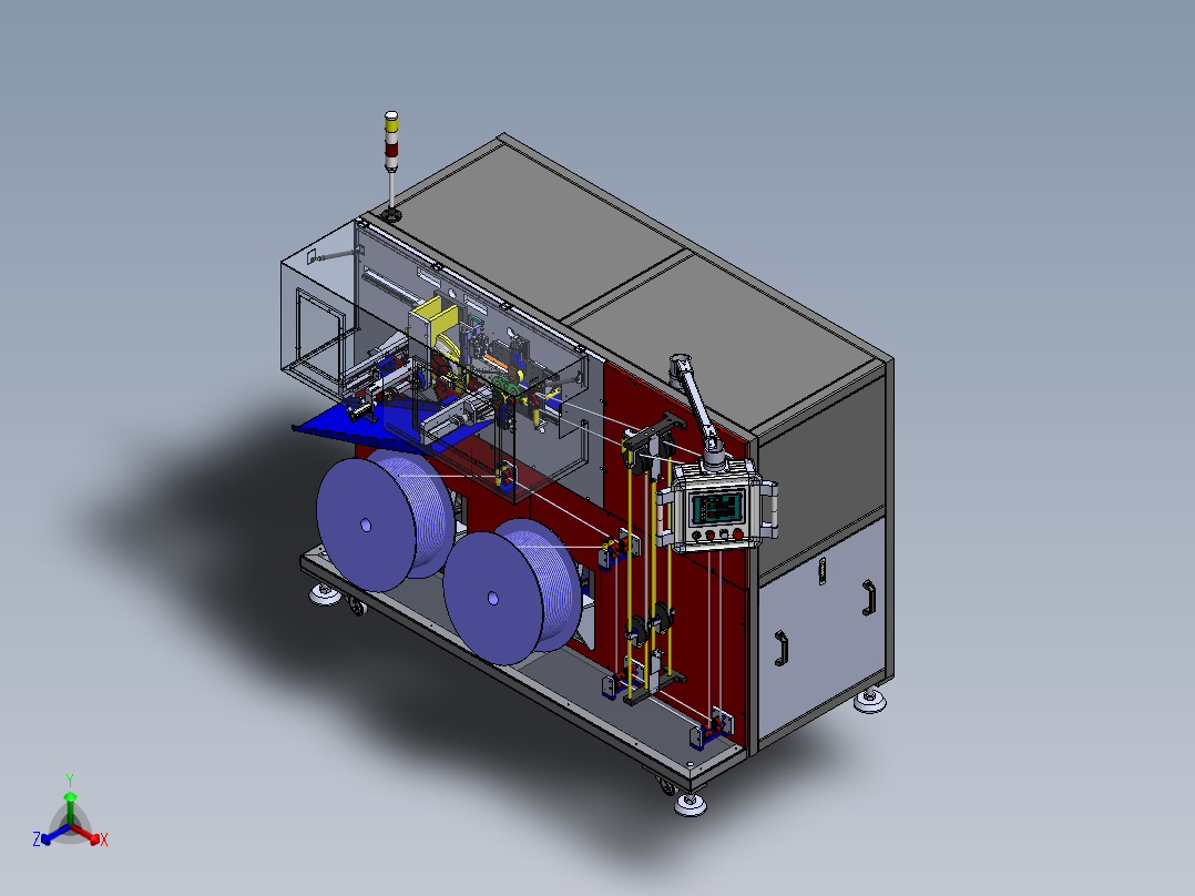 自动导管绕管焊接机含工程图sw18可编辑正等轴测图