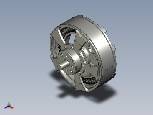 一款电机含内部结构图纸3D模型