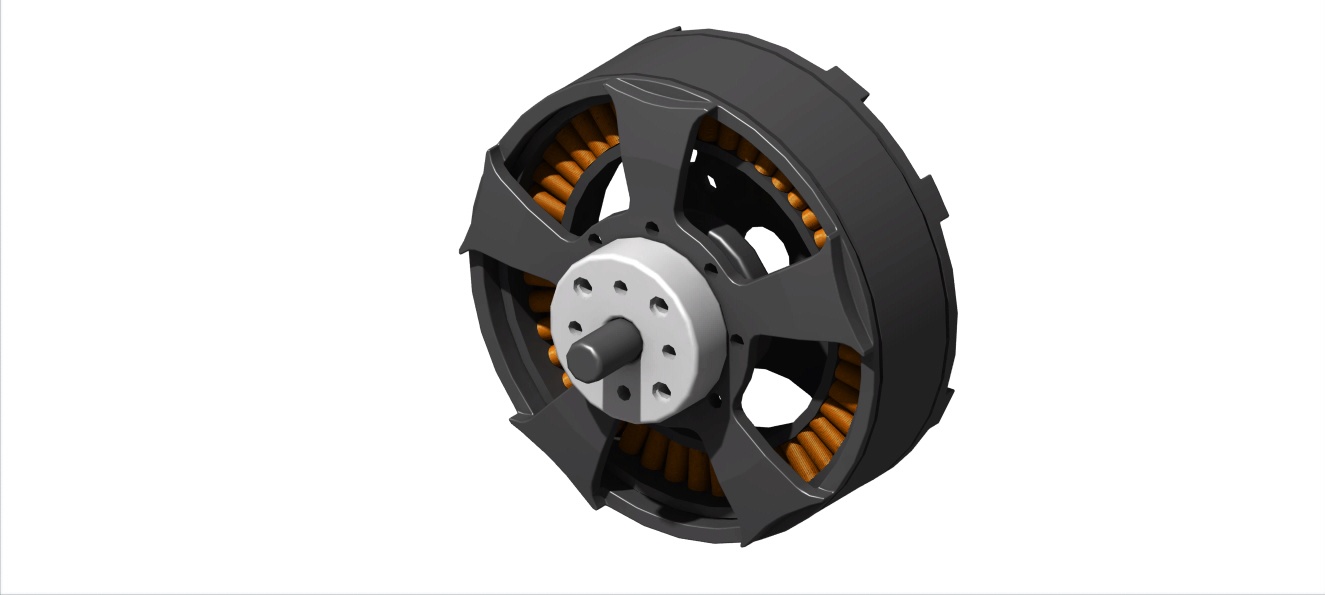 一款电机含内部结构图纸3D模型