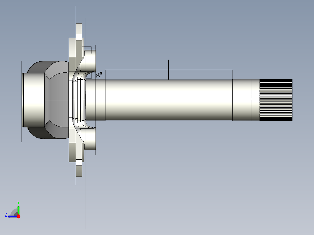 自行车曲柄臂模型右视图