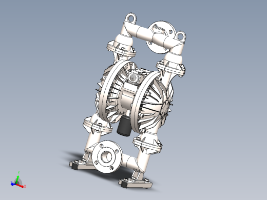 气动隔膜泵 solidworks2015