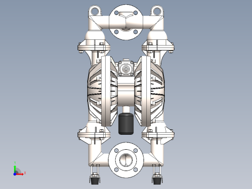 气动隔膜泵 solidworks2015前视缩略图