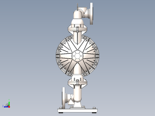 气动隔膜泵 solidworks2015右视缩略图