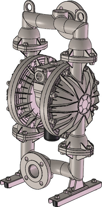 气动隔膜泵 solidworks2015缩略图