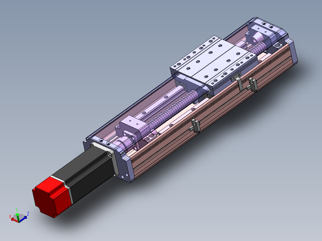 T210 150电动直线模组主视图