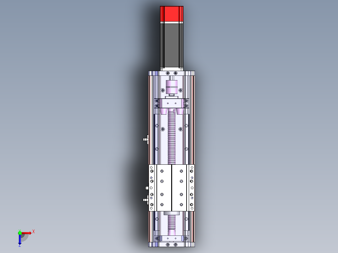 T210 150电动直线模组俯视图