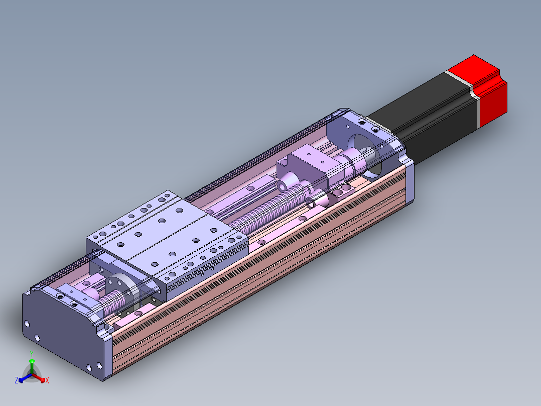 T210 150电动直线模组正等轴测图