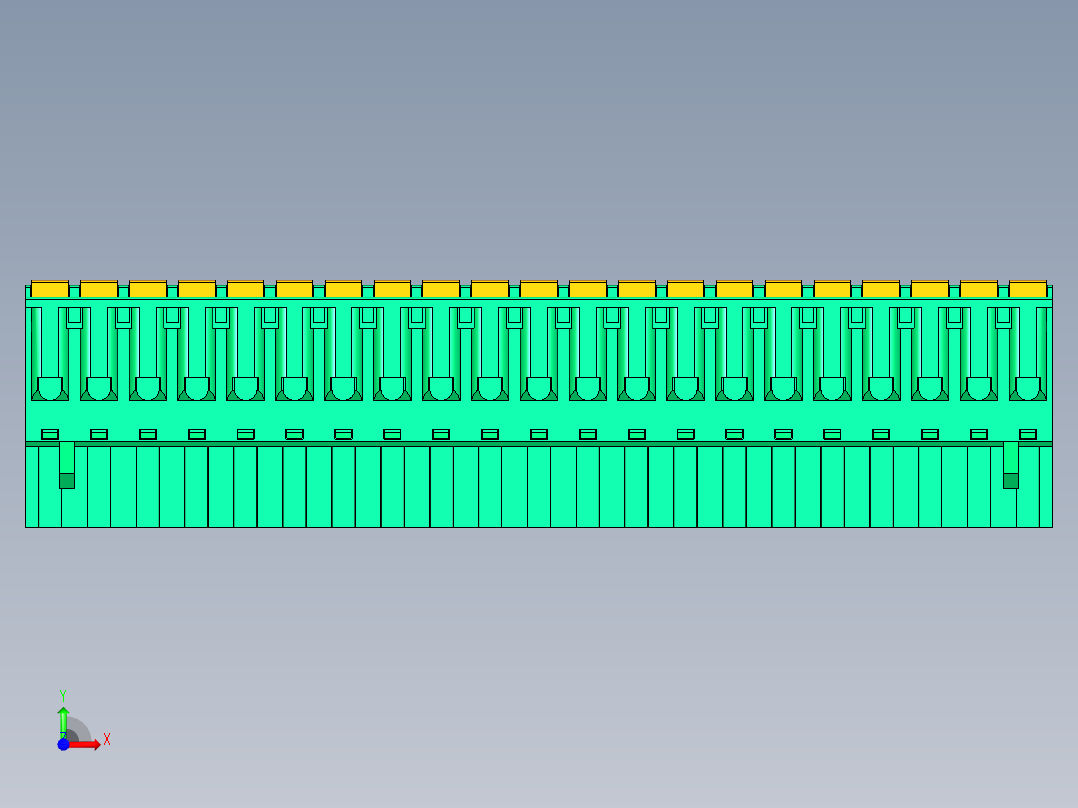 DEGSON 2EDG 系列 5.08mm 可插拔接线端子组-2EDGKD-5.08-21P-14-00AH前视图