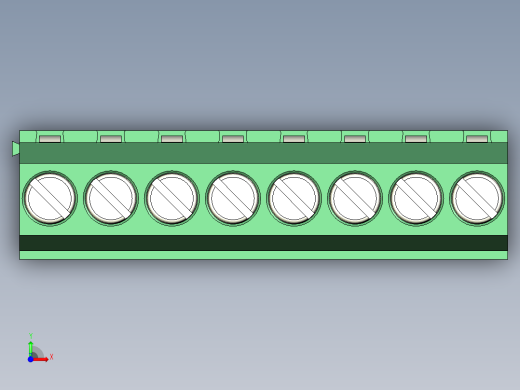 PCB Terminal Block 8 DEG381-3.5前视缩略图
