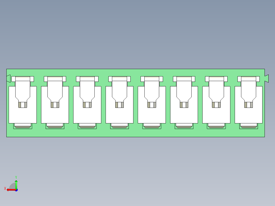 PCB Terminal Block 8 DEG381-3.5后视图