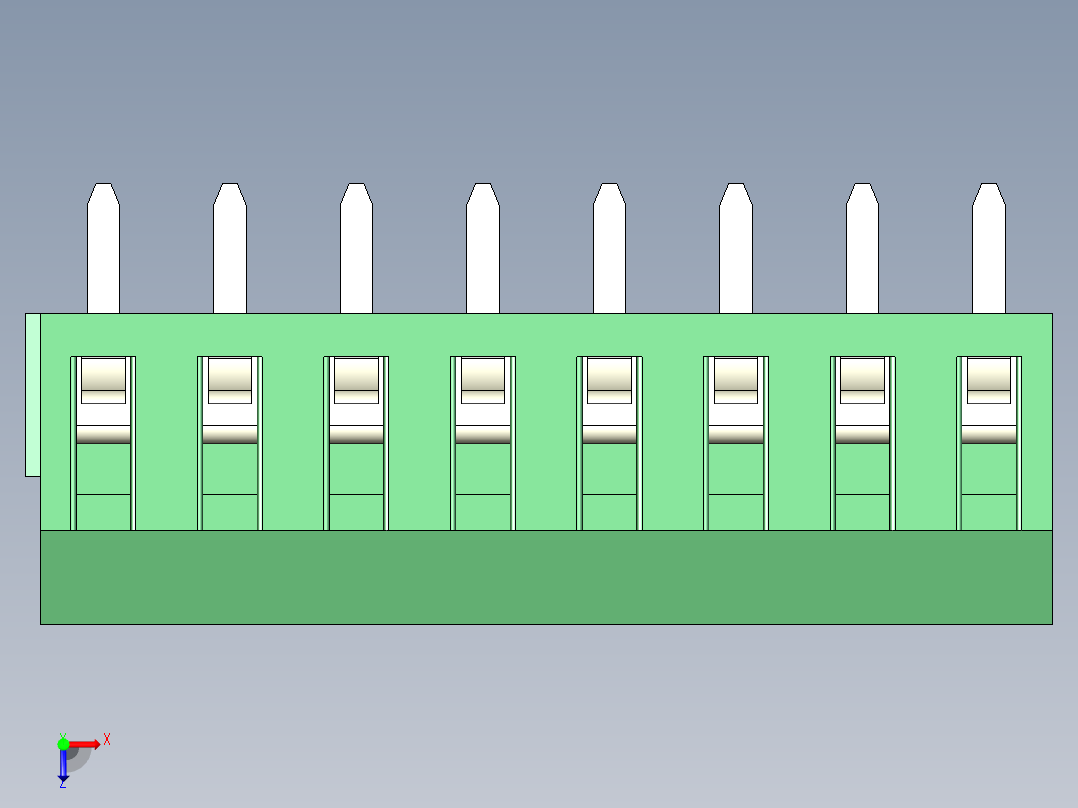 PCB Terminal Block 8 DEG381-3.5俯视图