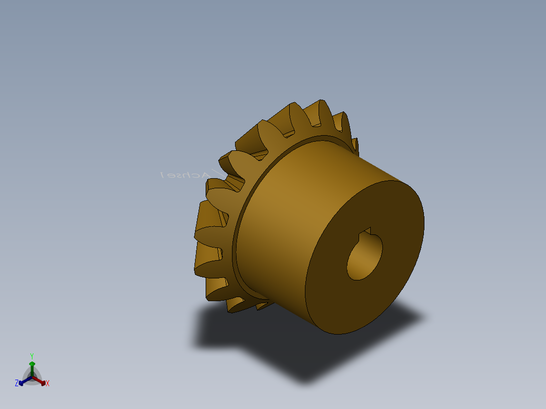 锥齿轮正等轴测图