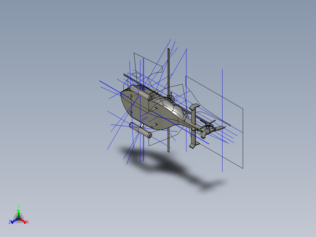直升飞机 飞机模型设计 (58)