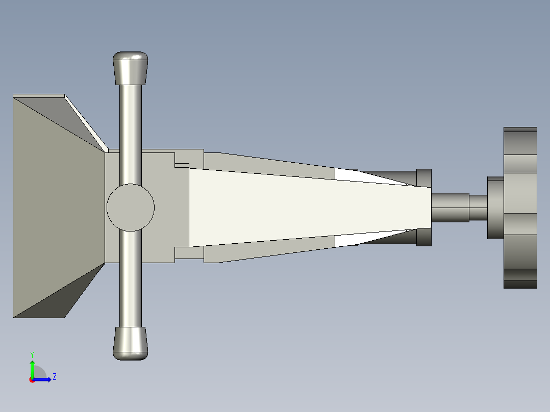 便携式桌面台虎钳左视图