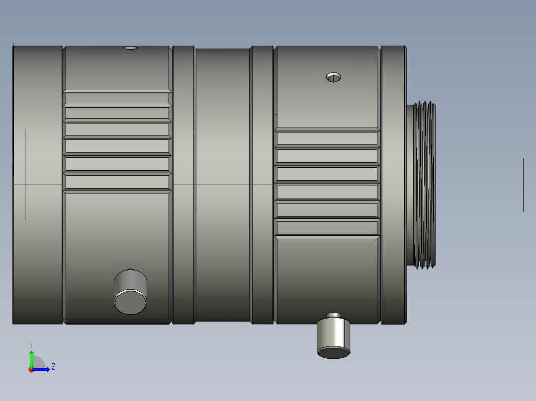 大恒相机镜头Daheng_HN-P-20M_3D_Modeling多系列图纸左视图
