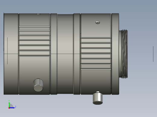 大恒相机镜头Daheng_HN-P-20M_3D_Modeling多系列图纸左视缩略图