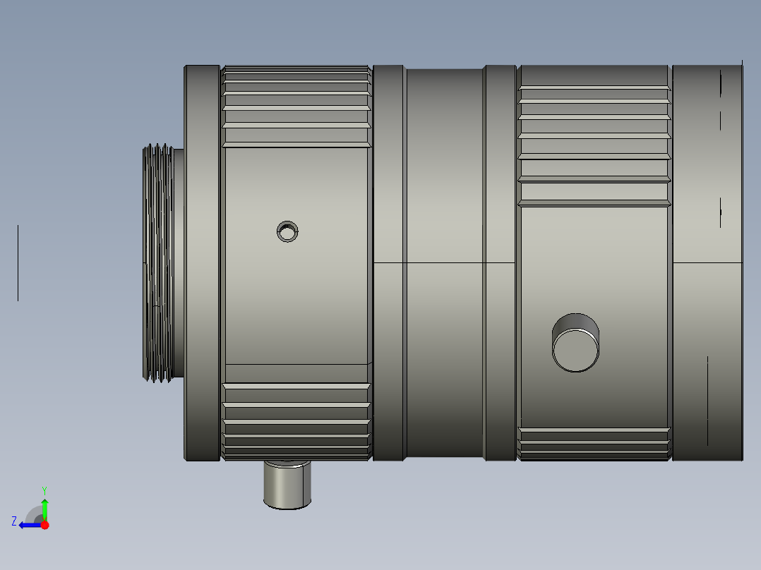 大恒相机镜头Daheng_HN-P-20M_3D_Modeling多系列图纸右视图