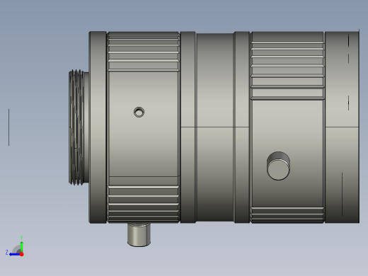 大恒相机镜头Daheng_HN-P-20M_3D_Modeling多系列图纸右视缩略图