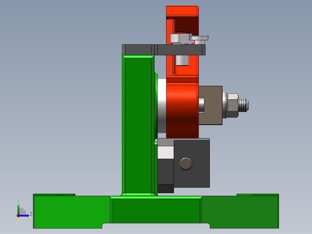 831009车床杠杆加工工艺及钻M8底孔夹具设计【含三维SolidWorks】左视图