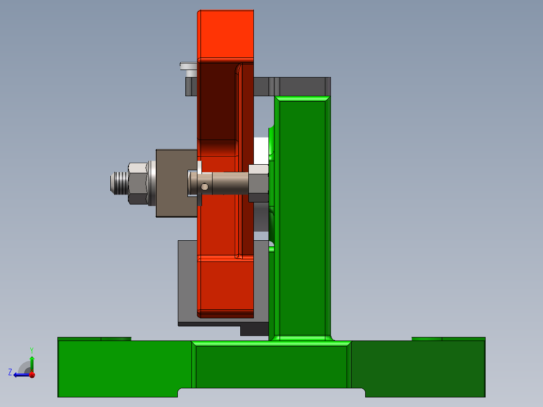 831009车床杠杆加工工艺及钻M8底孔夹具设计【含三维SolidWorks】右视图