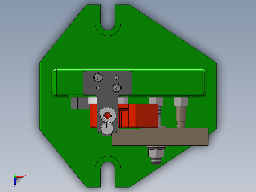 831009车床杠杆加工工艺及钻M8底孔夹具设计【含三维SolidWorks】俯视图
