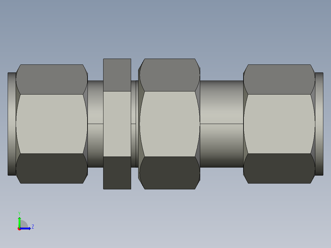 卡套式工业通用硬管接头12_wbu-s左视图