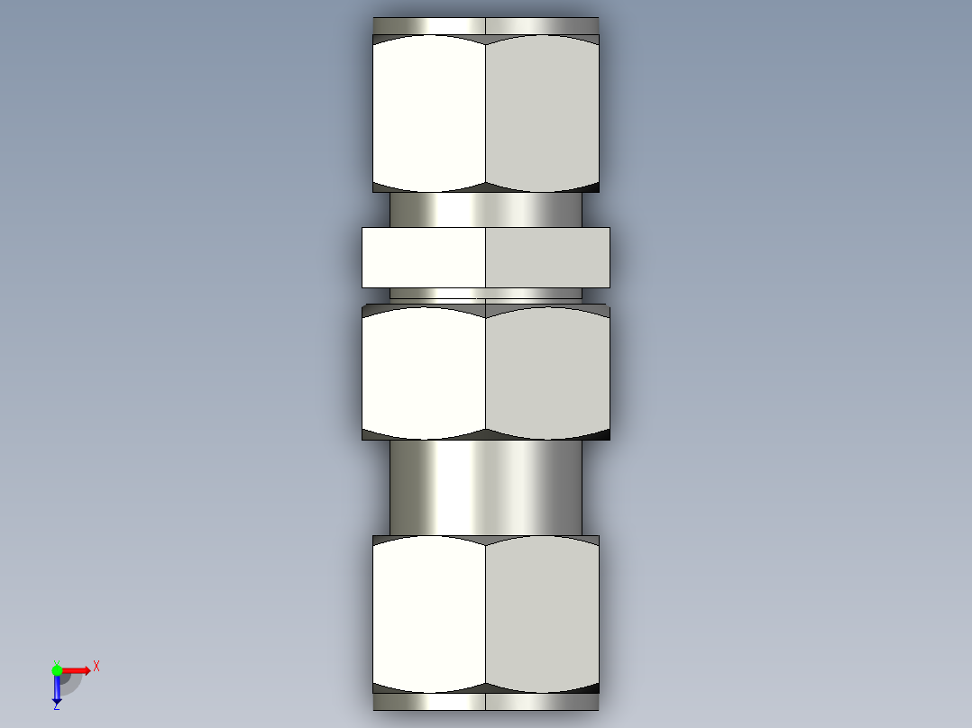 卡套式工业通用硬管接头12_wbu-s俯视图