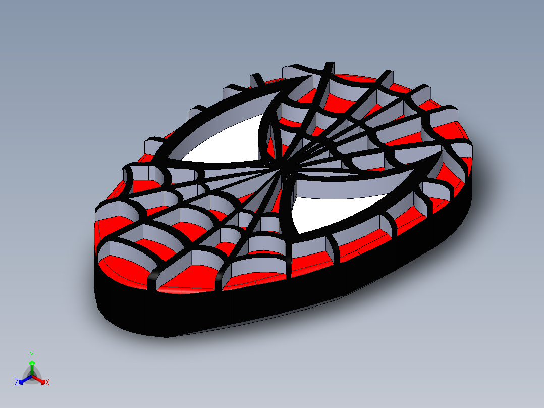 蜘蛛侠面具正等轴测图