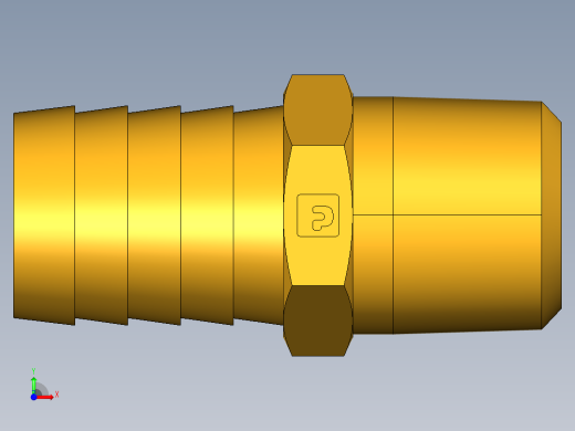 倒齿式工业管接头Hose Barb to Male Pipe 125HBL-12-8前视缩略图