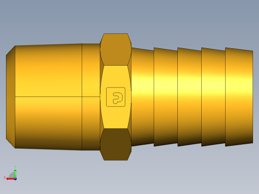 倒齿式工业管接头Hose Barb to Male Pipe 125HBL-12-8后视缩略图