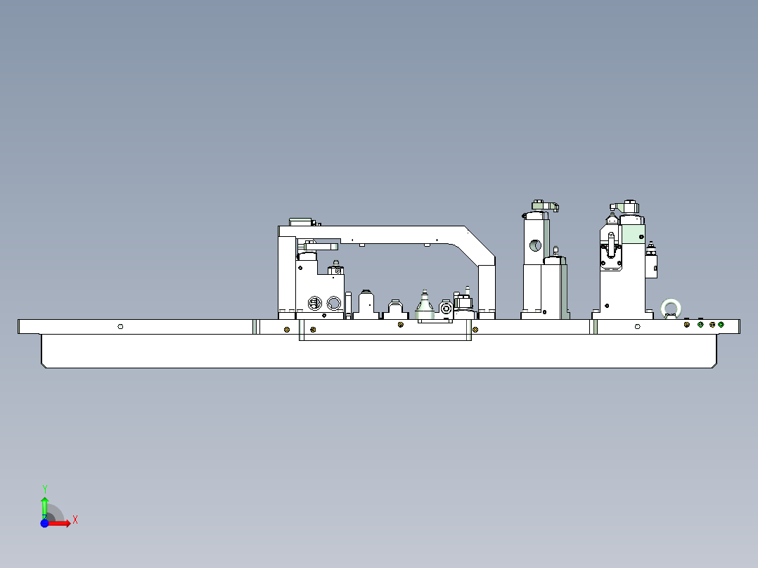 后扭梁夹具数模前视图