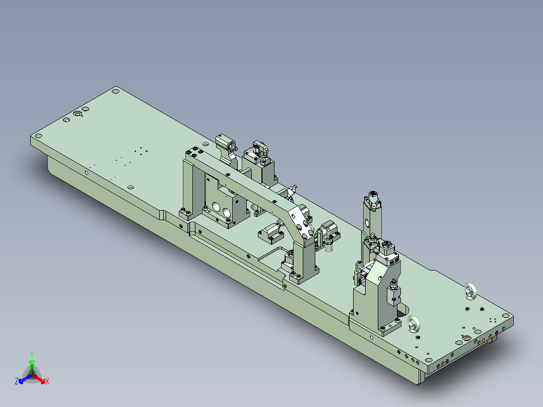 后扭梁夹具数模正等轴测图