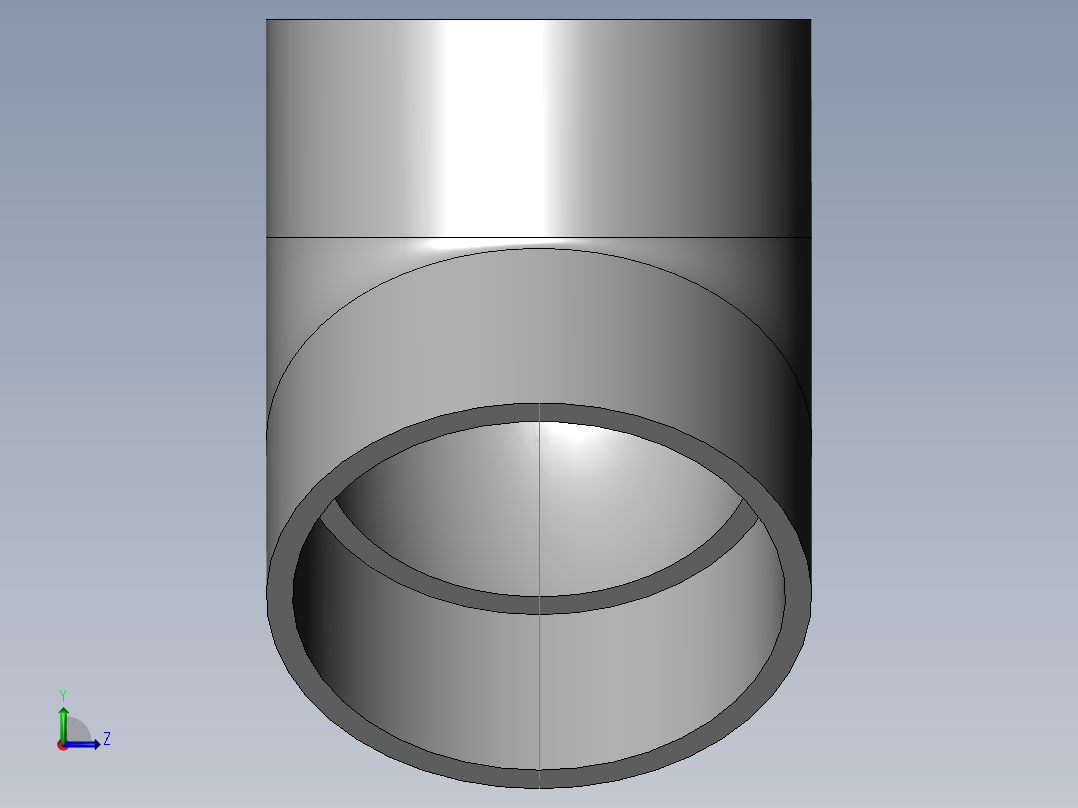 PVC管件-4in_45deg_Elbow前视图