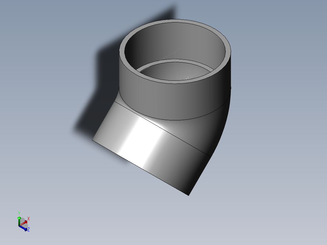PVC管件-4in_45deg_Elbow正等轴测图