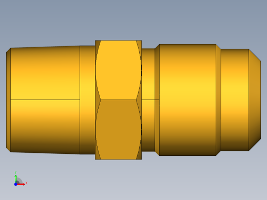 扩口式工业通用硬管接头Male Connector 48F-8-6前视缩略图