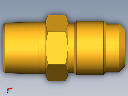 扩口式工业通用硬管接头Male Connector 48F-8-6俯视缩略图