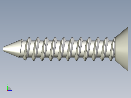 m3-13-to-40-沉头自攻螺丝-Screw M3 x 16 for Wood.STEP左视缩略图
