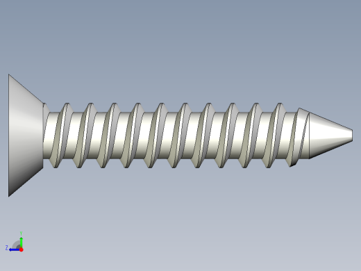 m3-13-to-40-沉头自攻螺丝-Screw M3 x 16 for Wood.STEP右视缩略图