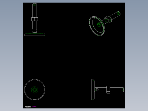 水平調整腳座(SUS製)LMR.SST-2D多系列多零件图纸模型