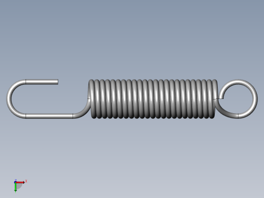 异形弹簧-96605K320_GALV SPRING-TEMPERED STL EXTENSION SPRING前视缩略图