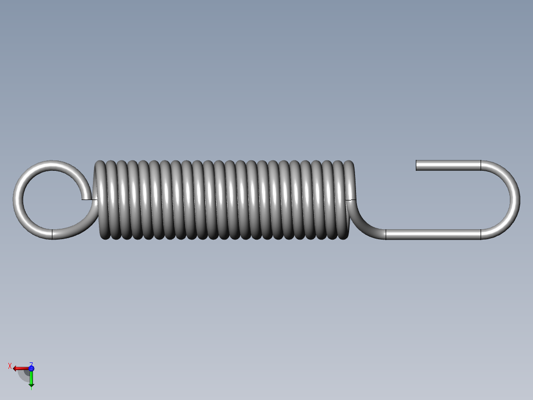 异形弹簧-96605K320_GALV SPRING-TEMPERED STL EXTENSION SPRING后视图