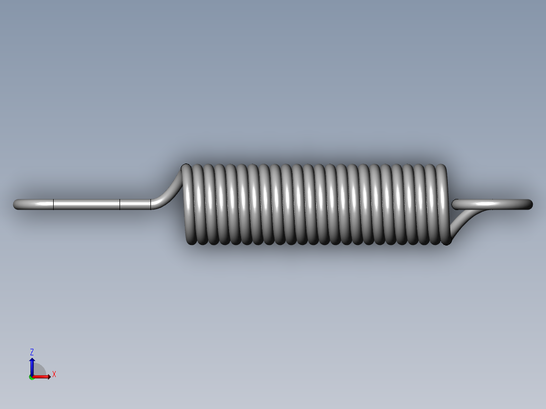 异形弹簧-96605K320_GALV SPRING-TEMPERED STL EXTENSION SPRING俯视图