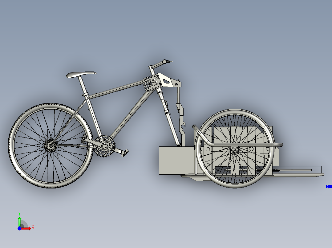 人力割草机前视图